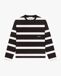 flatylay brown striped boxy longsleeve