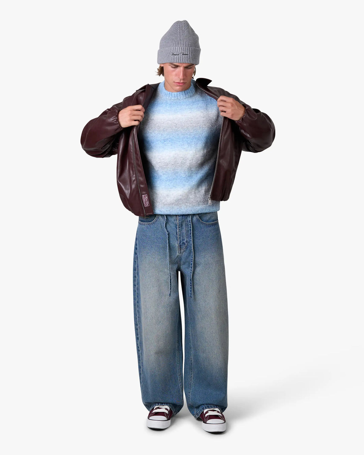 Aria Oversized Gradient Sweater | Blue