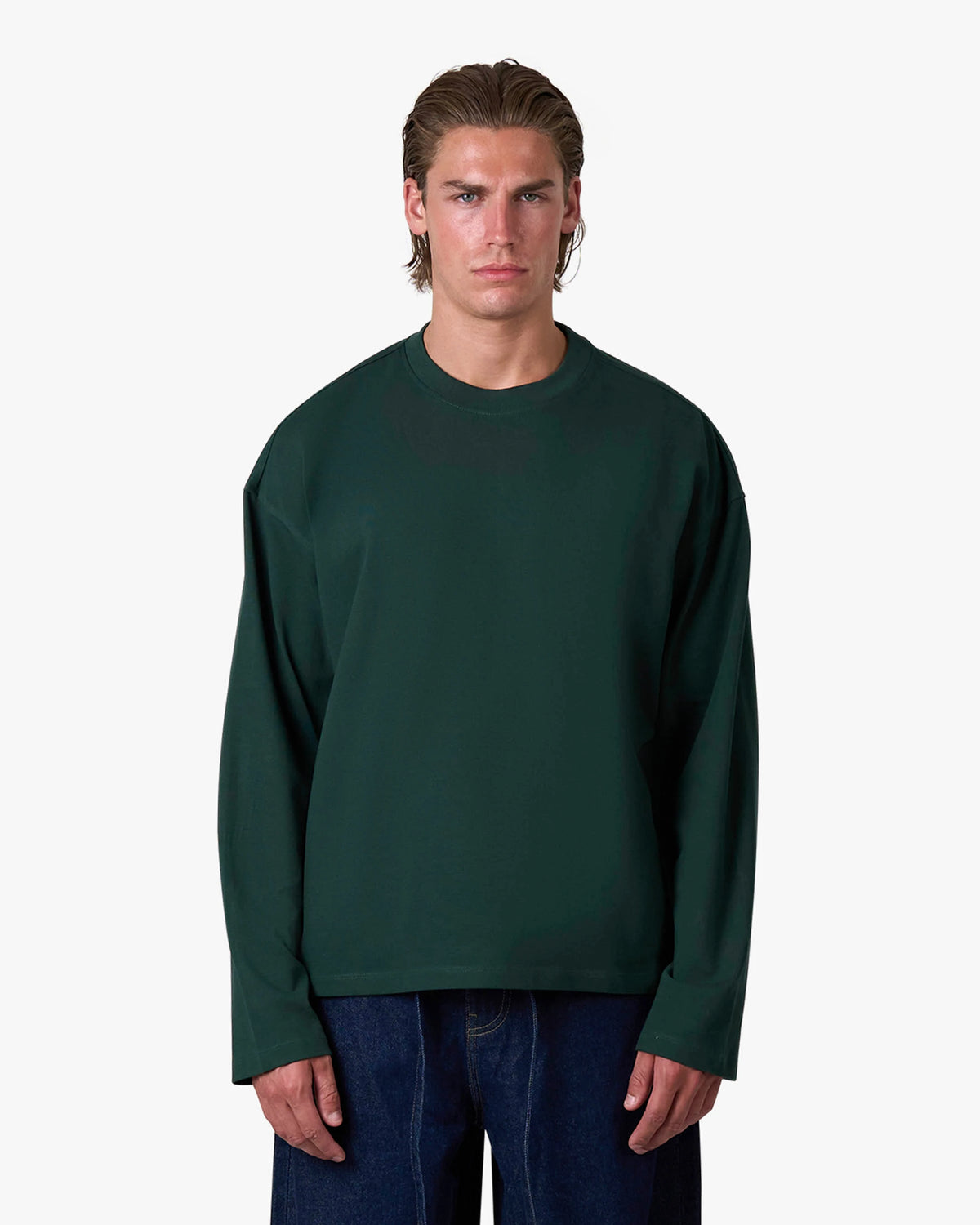 Blank Boxy Longsleeve | Green