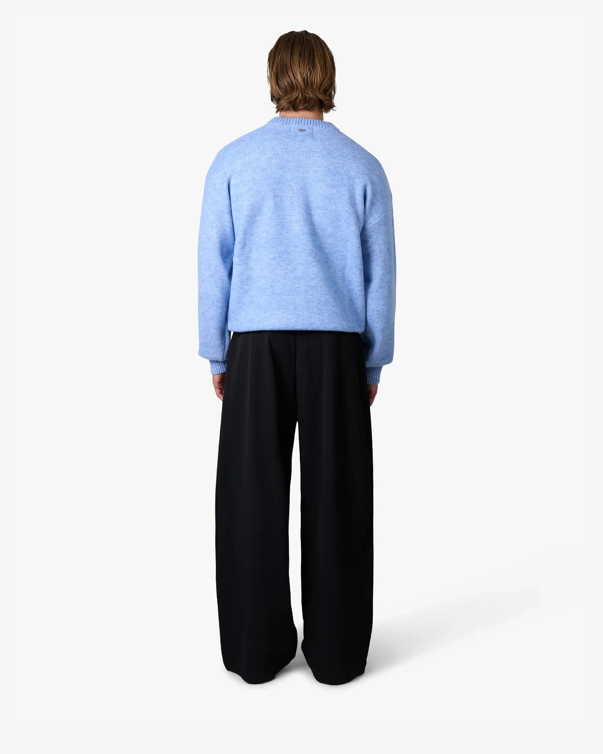 Brixton Wool-Blend Brushed Sweater | Blue