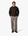 Brixton Wool-Blend Brushed Sweater | Dark Brown