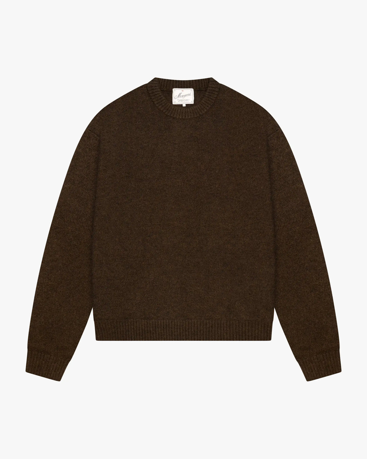 Brixton Wool-Blend Brushed Sweater | Dark Brown flatlay