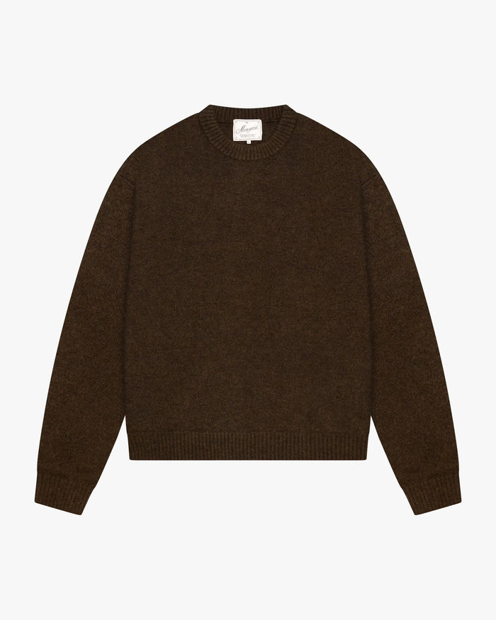 Brixton Wool-Blend Brushed Sweater | Dark Brown