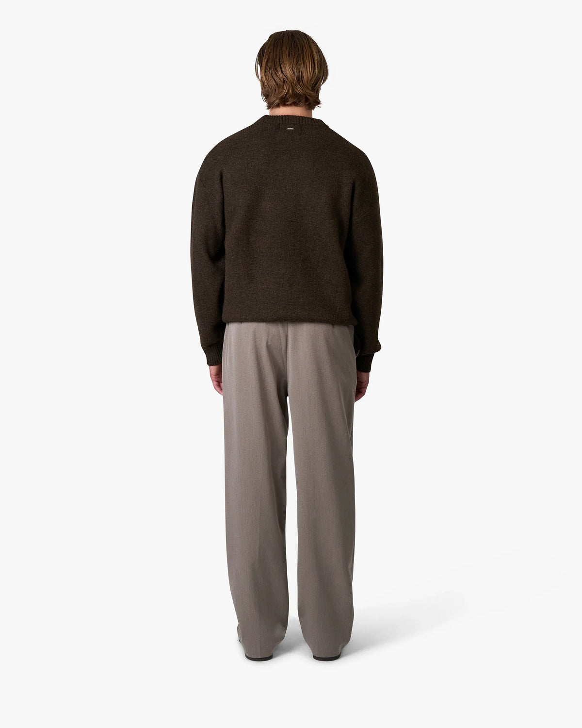 Brixton Wool-Blend Brushed Sweater | Dark Brown