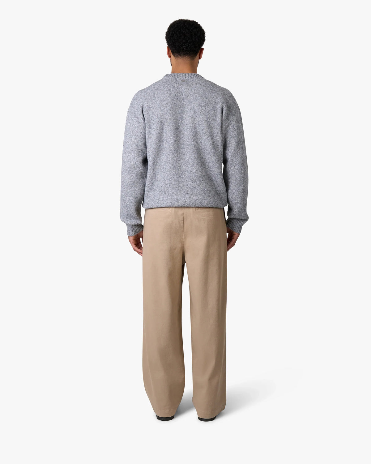 Brixton Wool-Blend Brushed Sweater | Grey Melee