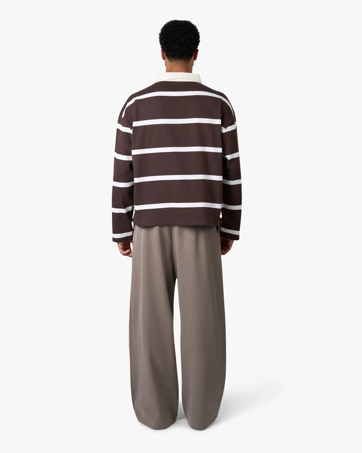 Broker Longsleeve Polo | Brown/Ecru