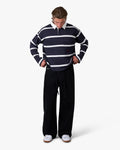Broker Longsleeve Polo | Navy/White