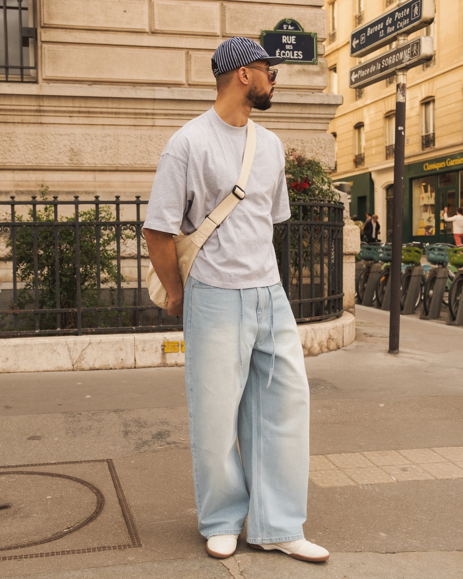 Pantalon ample en denim Menton