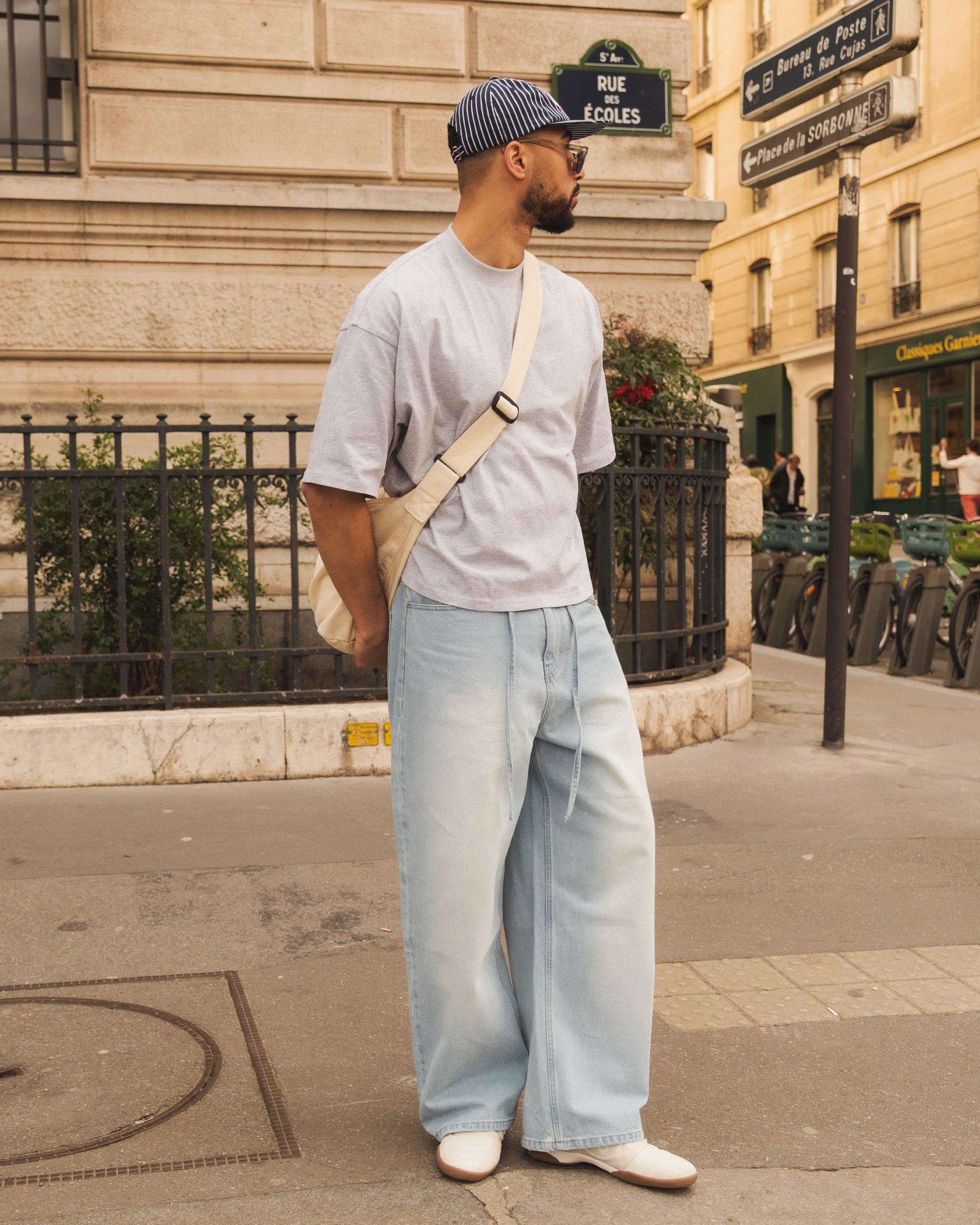 Pantalon ample en denim Menton