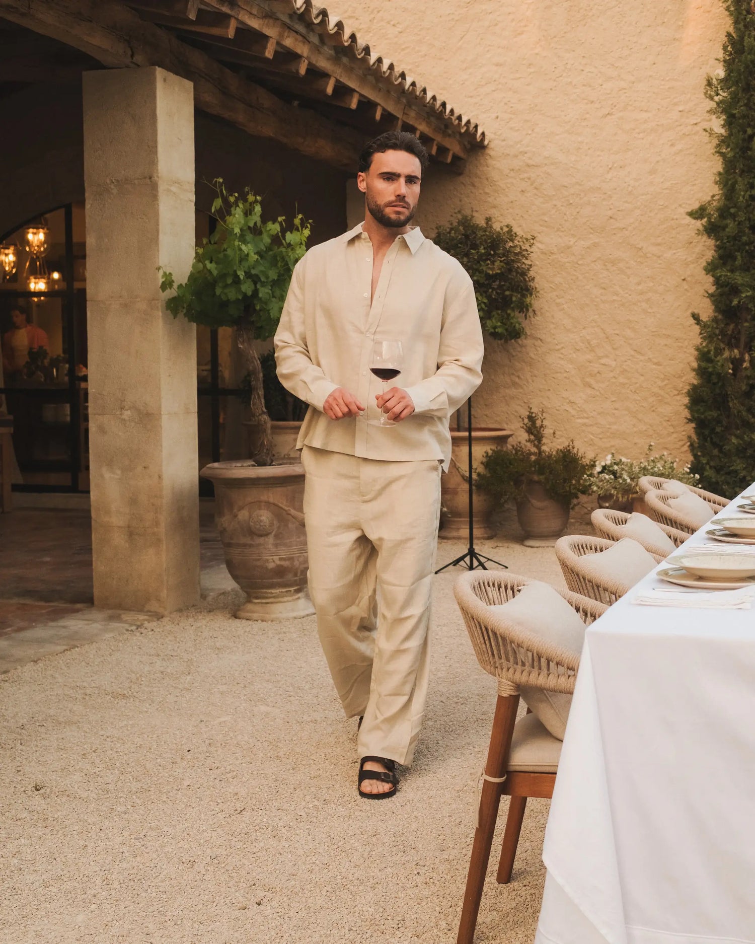 Cannes Linen Set | Beige