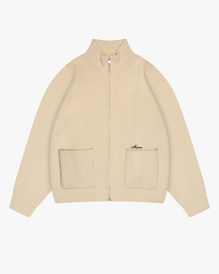 Cardigan en maille à fermeture éclair Giacca