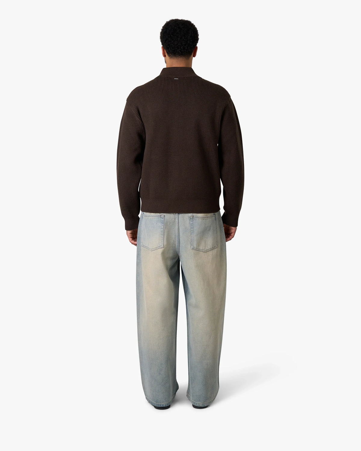 Giacca Heavy Knitted Zip-Up Cardigan | Brown