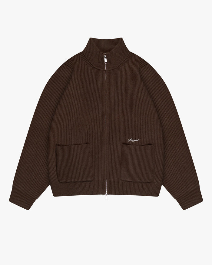 Cardigan en maille à fermeture éclair Giacca