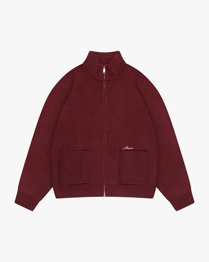Cardigan en maille à fermeture éclair Giacca