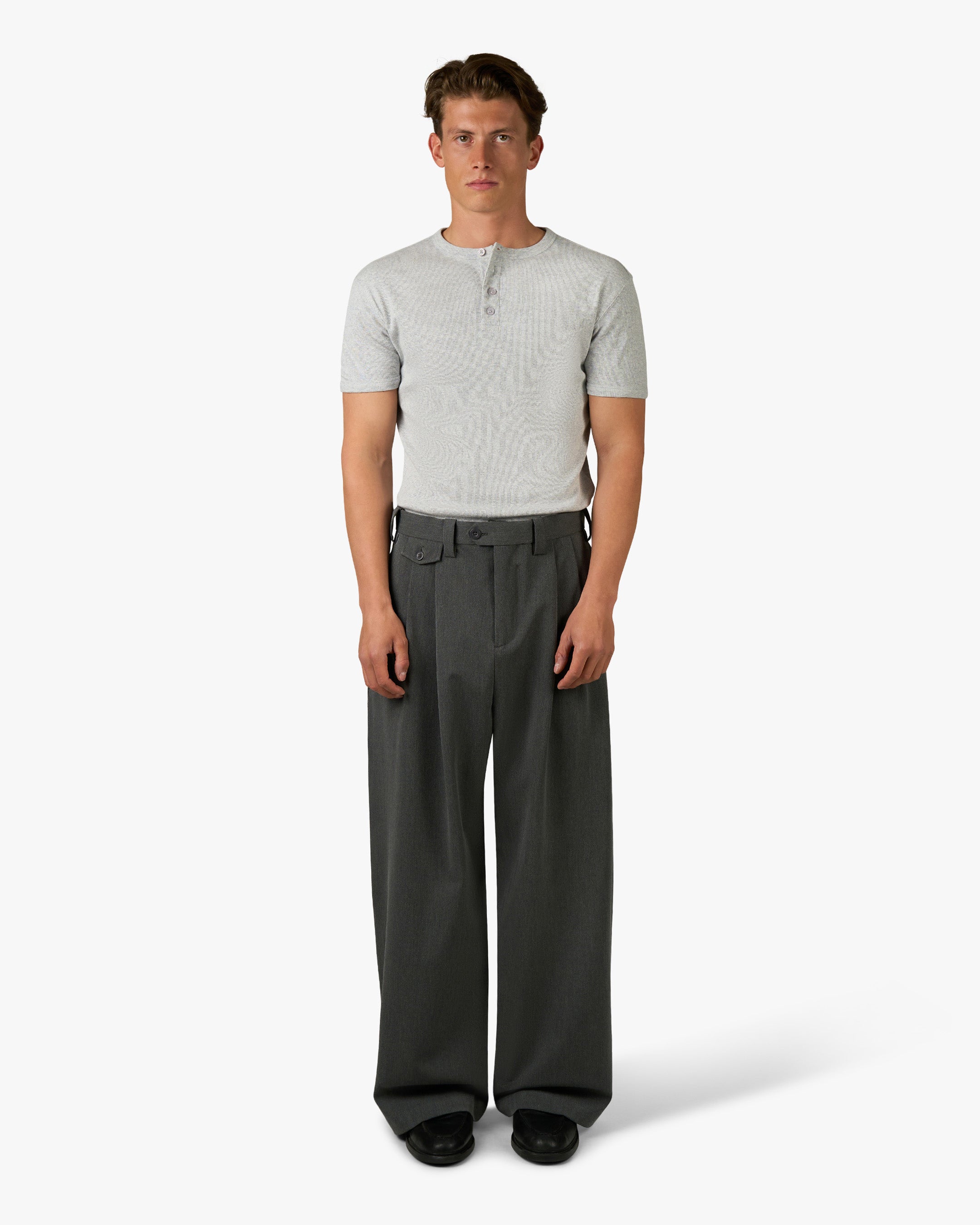 T-shirt Henley côtelé Mougins