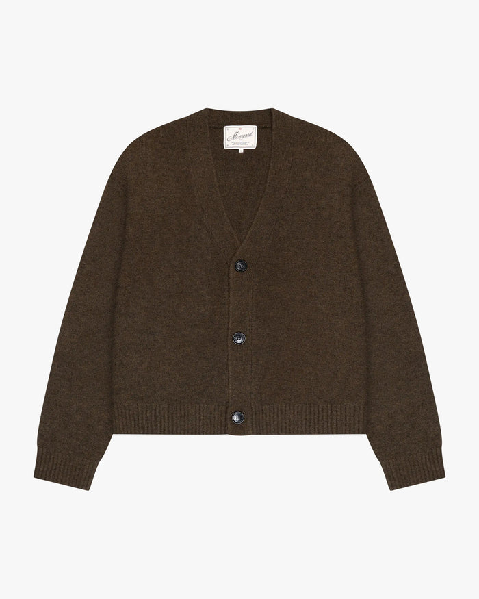 Le cardigan Marea à col V en maille brossée