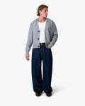 Marea V-Neck Brushed Cardigan | Grey Melee