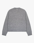 Marea V-Neck Brushed Cardigan | Grey Melee flatlay back