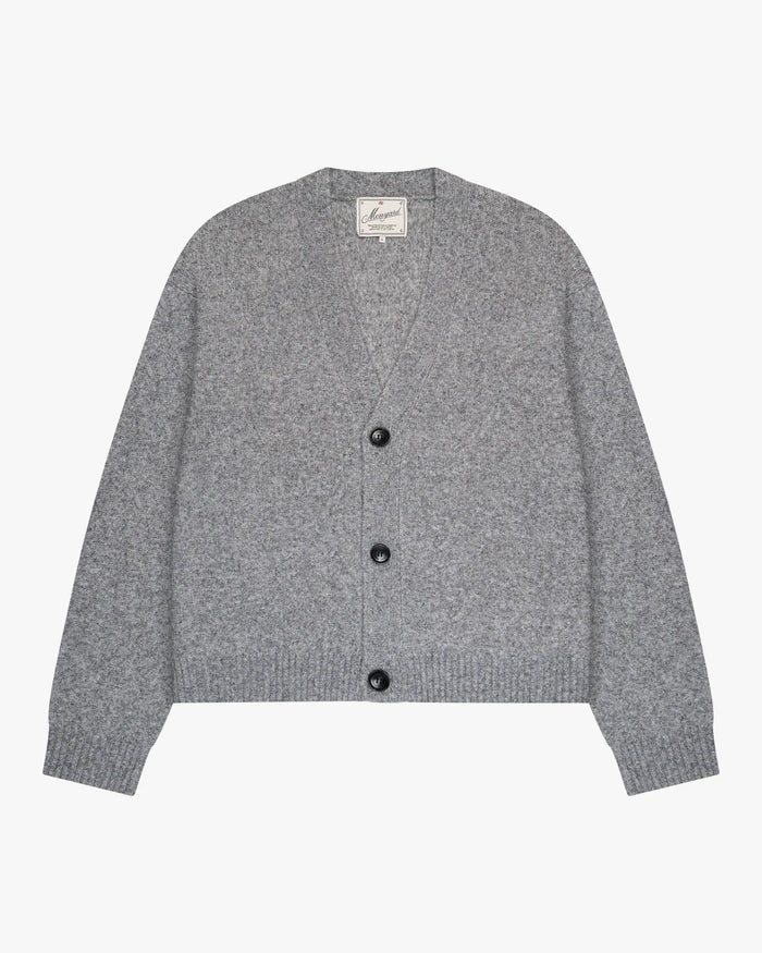 Marea V-Neck Brushed Cardigan | Grey Melee