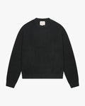 Naval Knitted Cotton Sweater | Black flatlay