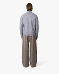Signore Brushed Zip-Up Cardigan | Grey Melee