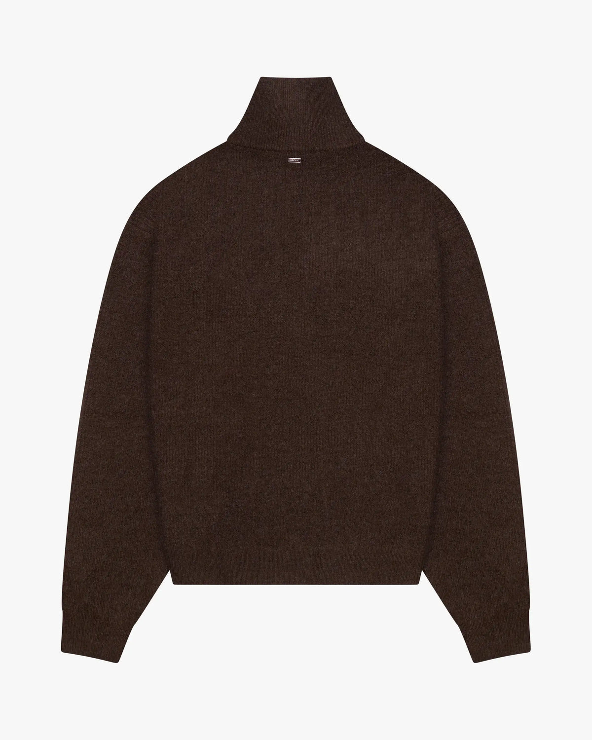 Sontuso Knitted Half-Zip Sweater | Dark Brown
