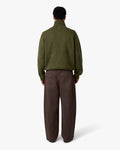 Sontuso Knitted Half-Zip Sweater | Green