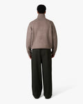 Sontuso Knitted Half-Zip Sweater | Light Brown