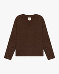 Trade V-Neck Knit | Brown flatlay