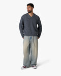Trade V-Neck Knit | Grey Melee