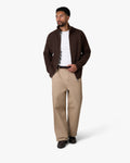 Ventura Cotton Zip-Up Cardigan | Dark Brown